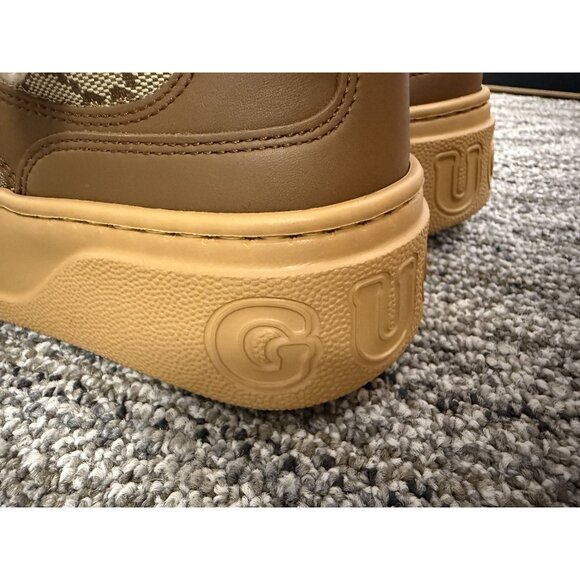 Gucci GG Supreme Beige & Brown Sneakers Made In Italy - Picture 7 of 11